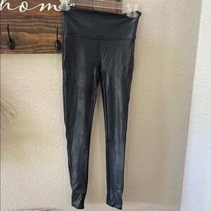 SPANX Black Faux Leather Pants